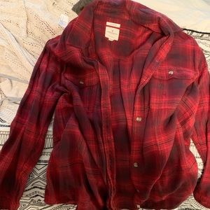 Distressed plaid flannel!